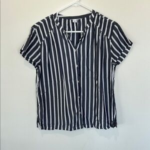 Striped Black and White Women's Top